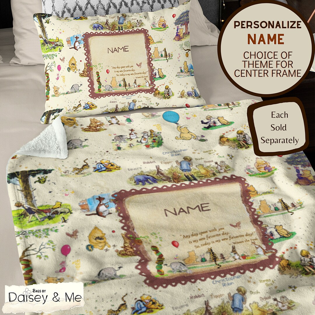 Classic Winnie the Pooh ∙ Piglet ∙ Crib Blanket Throw