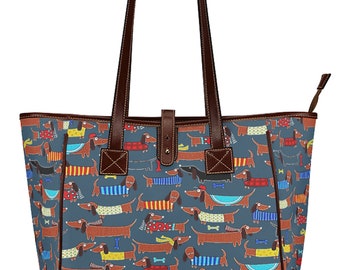 Dachshund Tote Bag ∙ Dog Mom Bag ∙ Commuter Bag ∙ Dachshund Travel ∙ Dog Mom Travel Bag ∙ Dog Mom Tote ∙ Bags and Luggage ∙ Fashionista Bag