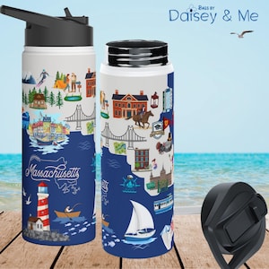 Map Gift • Tumbler • Stainless Steel Tumbler • Vacation Gifts • Martha’s Vineyard • Nantucket • Cape Cod • Island • Coastal • Bags and Gifts