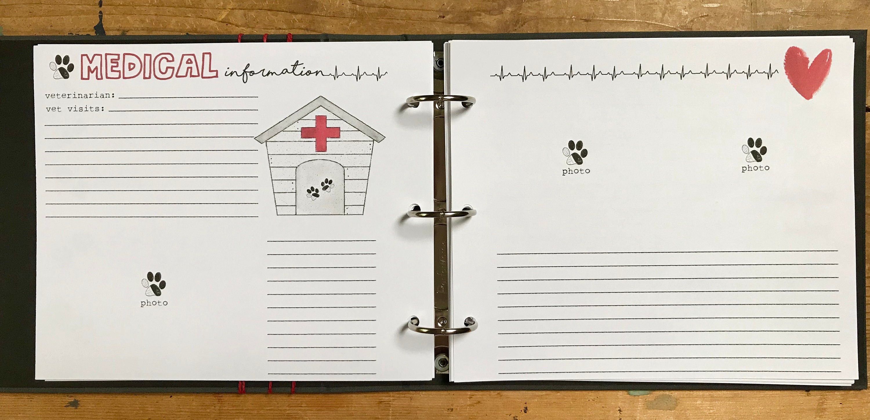 Pet Memory Book // Dog House Cover // Handmade Dog Memory Book Gift Pet