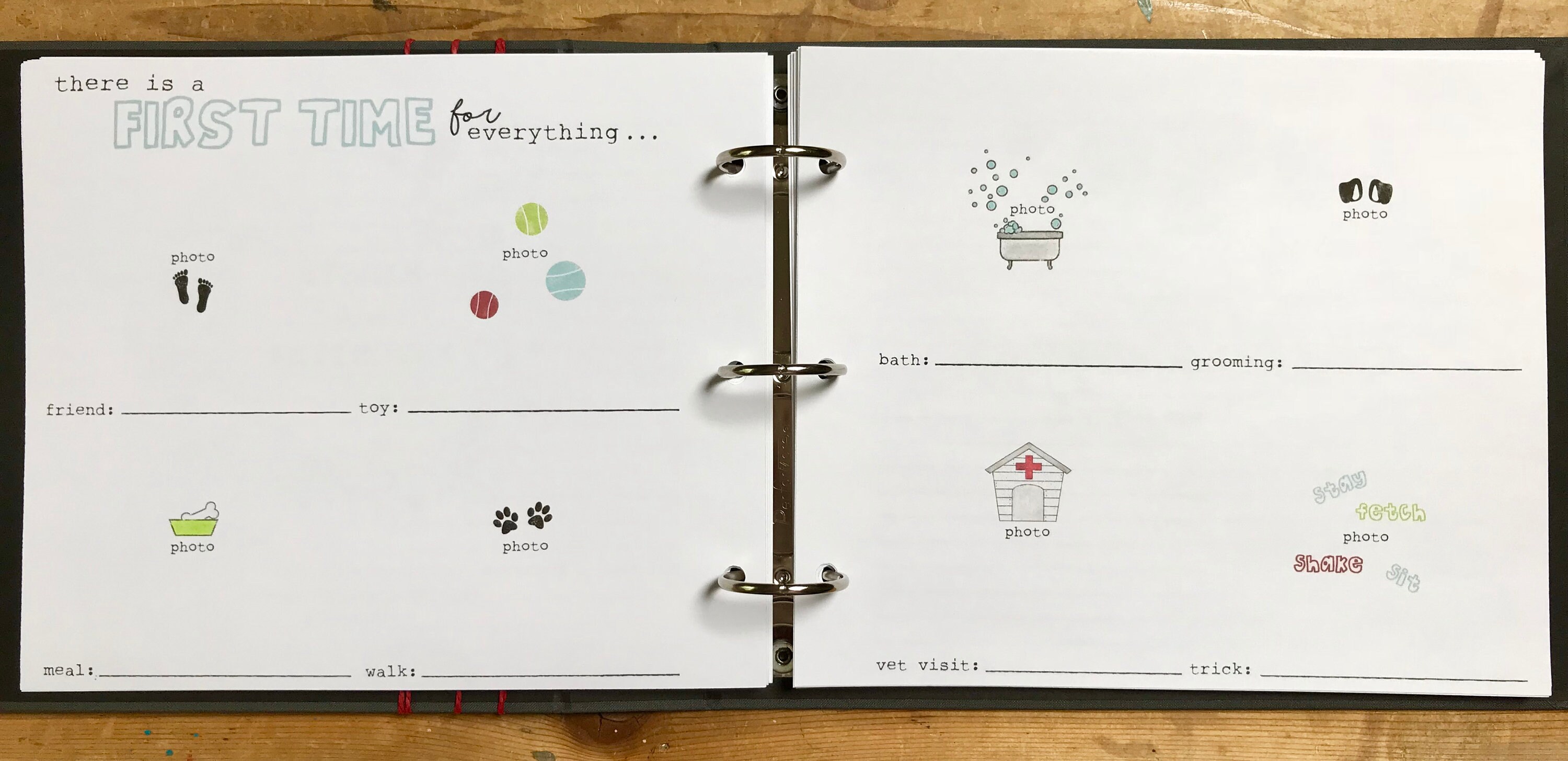 Pet Memory Book // Dog House Cover // Handmade Dog Memory Book Gift Pet