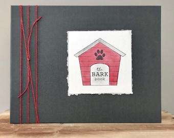 Pet Memory Book // Dog House Cover // Handmade Dog Memory Book Gift - Pet Book, Pet Gift, Puppy Gift