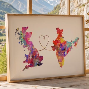 Britain to India - Travel poster - Watercolour print
