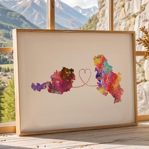 Austria and Serbia - Travel - Watercolour print