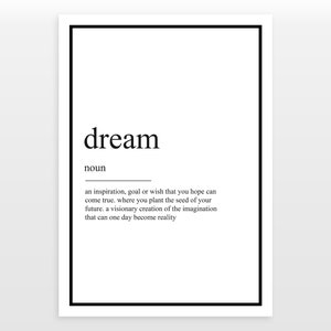 Dream - Definition Print