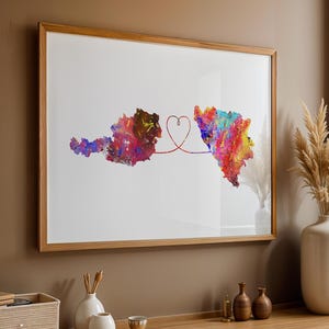 Austria and Bosnia and Herzegovina - Travel - Watercolour print