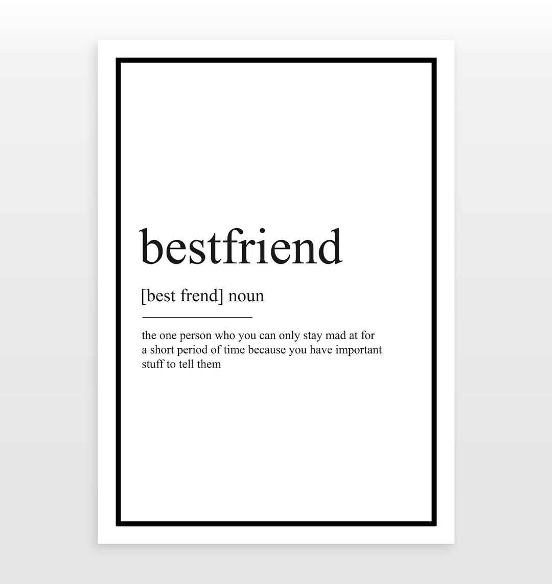 Bestfriend Definition Print - Etsy