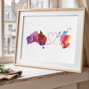 Australia to Scotland - Travel Print Poster - 4 Available Colours