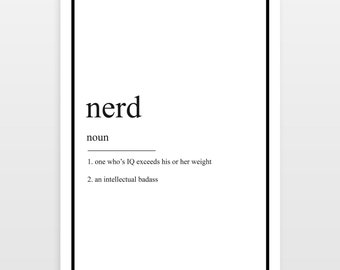 Nerd - Definition Print