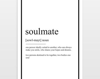 Soulmate Definition Print