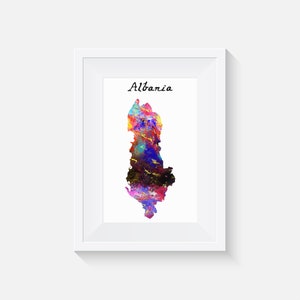 Albanie - Impression aquarelle