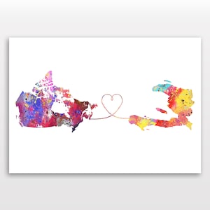 Canada and Haiti - Travel - Watercolour print