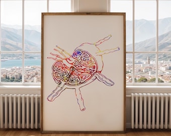 Lymph Node Poster - Watercolour print