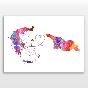 Greece to Georgia - Travel Print Poster - 4 Available Colours