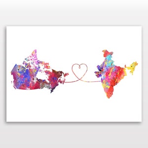 Canada and India - Travel - Watercolour print