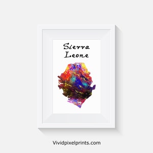 Sierra Leone - Impression aquarelle