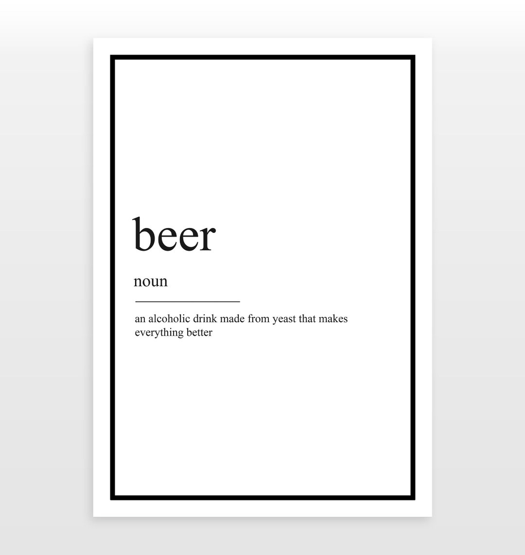 Beer Definition Print Etsy