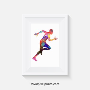 Sprinter - Watercolour print