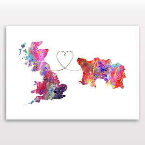 Britain to Jersey - Reiseplakat - Aquarelldruck