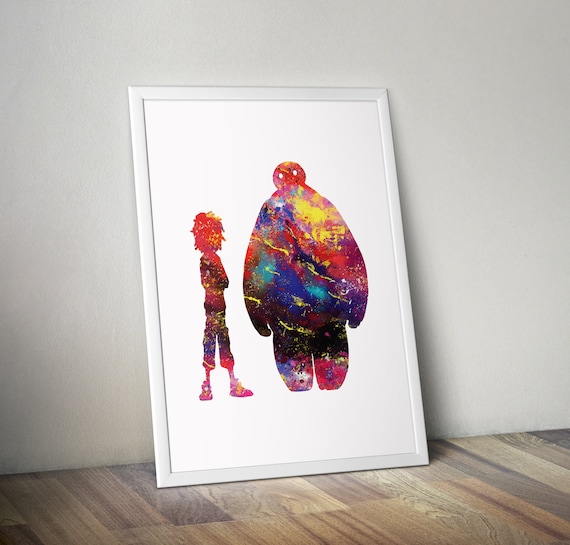 big hero 6 inspired Hiro poster print wall art decor merchandise Baymax