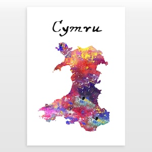 Cymru - Watercolour print