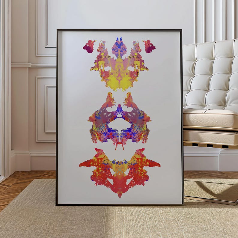 Rorschach Poster - Psychotherapy Print - Watercolour Print - Etsy