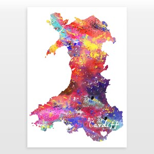 Wales - Cardiff - Watercolour print