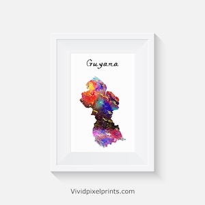 Guyana - Aquarelldruck