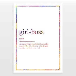 Girl boss Definition Print