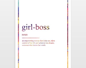 Girl boss Definition Print