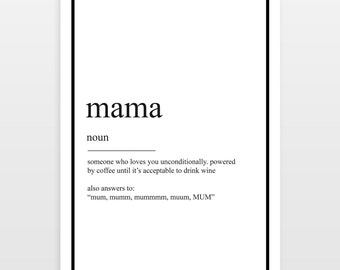Mama definition (German) print by aemmi