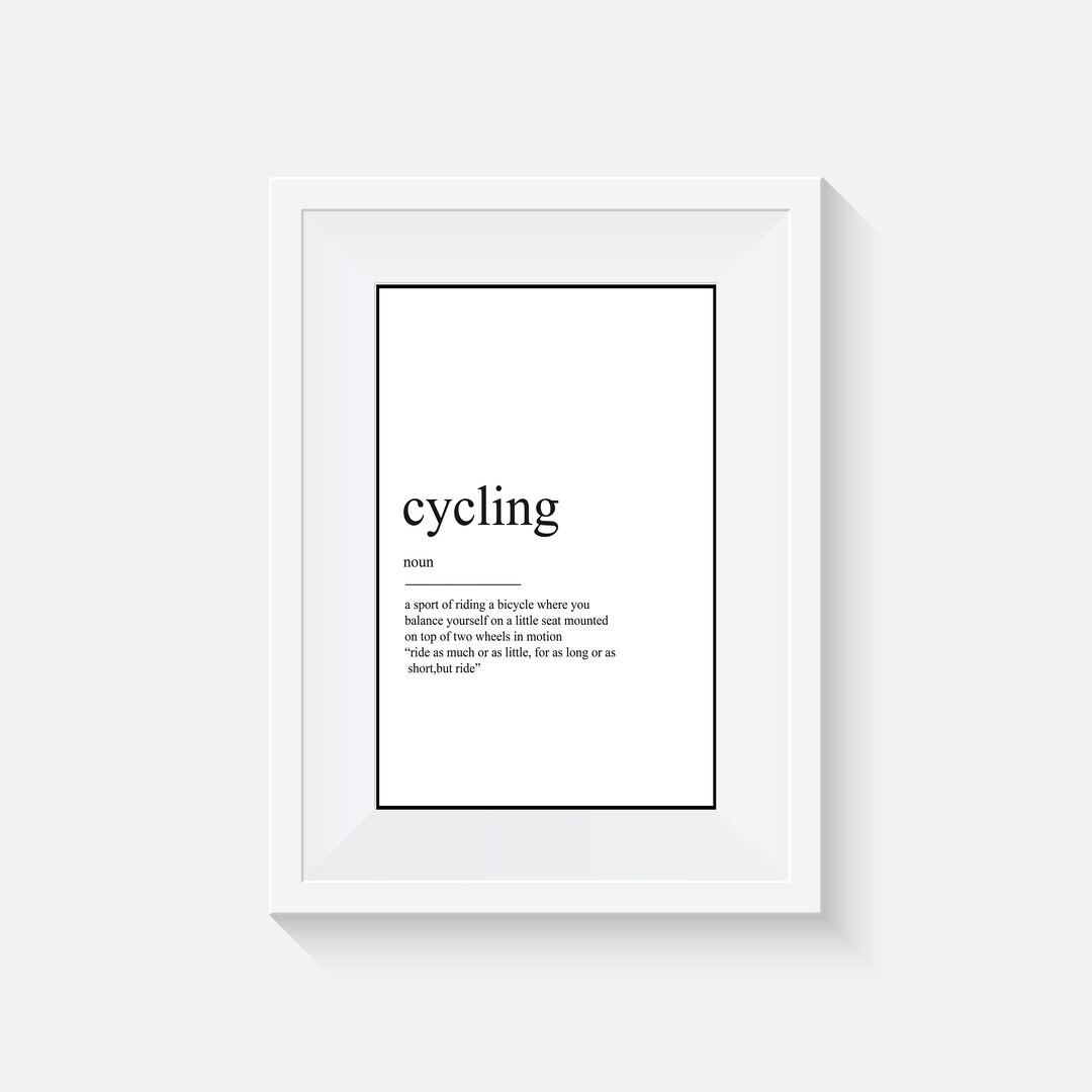 Cycling Definition Print Etsy