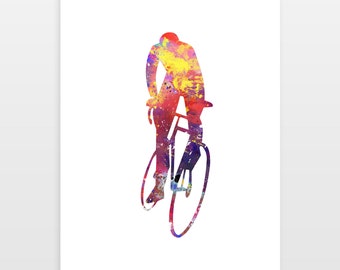 Cycling - Watercolour print