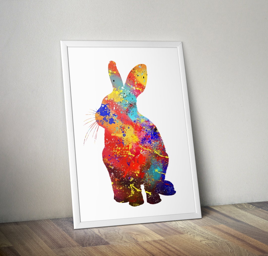 Cool Rabbit Poster Rabbit Print, Rabbit Poster - Etsy