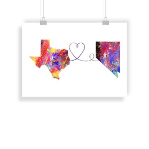 Du Texas au Nevada - Voyage - Impression aquarelle