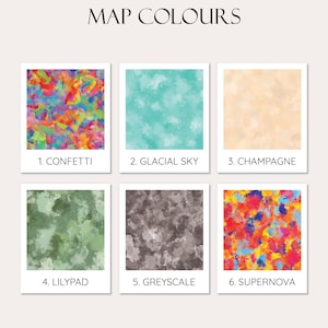 Personalised Map Print with linked locations | Custom Travel Adventures Map Print | Personalised Travel Art for Couples | long distance love image 11