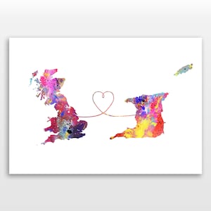 Britain to Trinidad and Tobago - Travel poster - Watercolour print