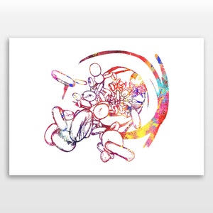 Red Blood Cell Poster - Blood Print - Watercolour print