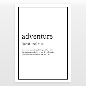 Adventure - Definition Print