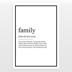 Family - Definition Print