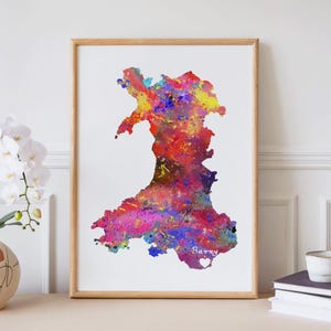 Wales - Barry - Watercolour print