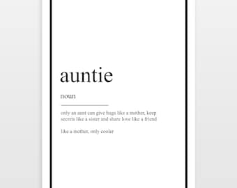 Auntie Definition Print