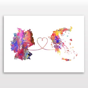 Germany to Greece - Travel - Watercolour print