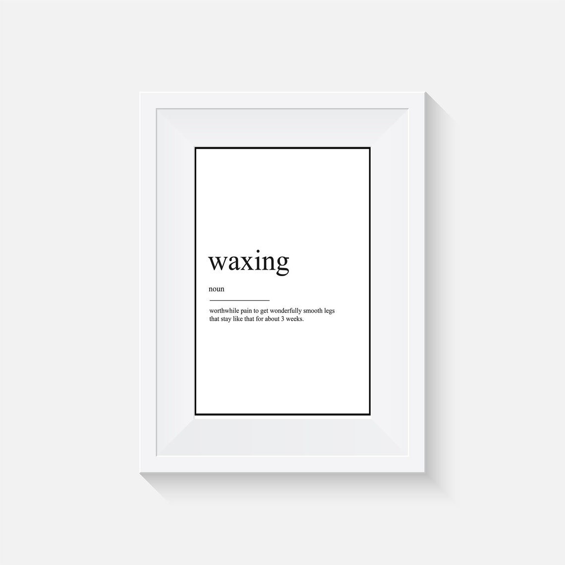 Waxing Definition Print Etsy
