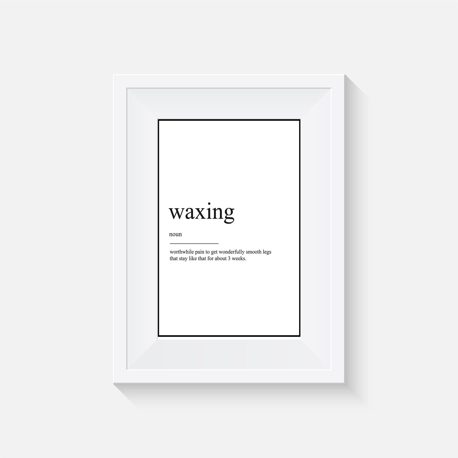 Waxing Definition Print Etsy