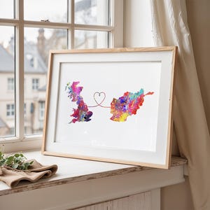 Britain to Afghanistan - Travel poster - Watercolour print