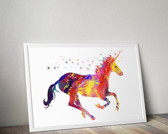 Unicorn print, Unicorn poster