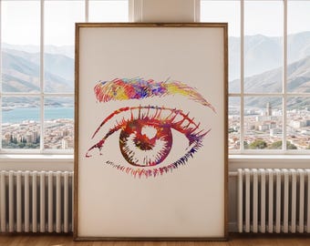 Human Eye Poster - Optometrist Print - Watercolour print
