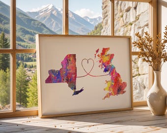 Britain to New York - Travel - Watercolour print
