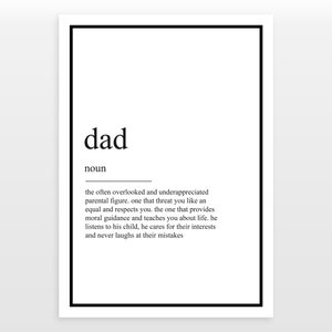 Dad - Definition Print